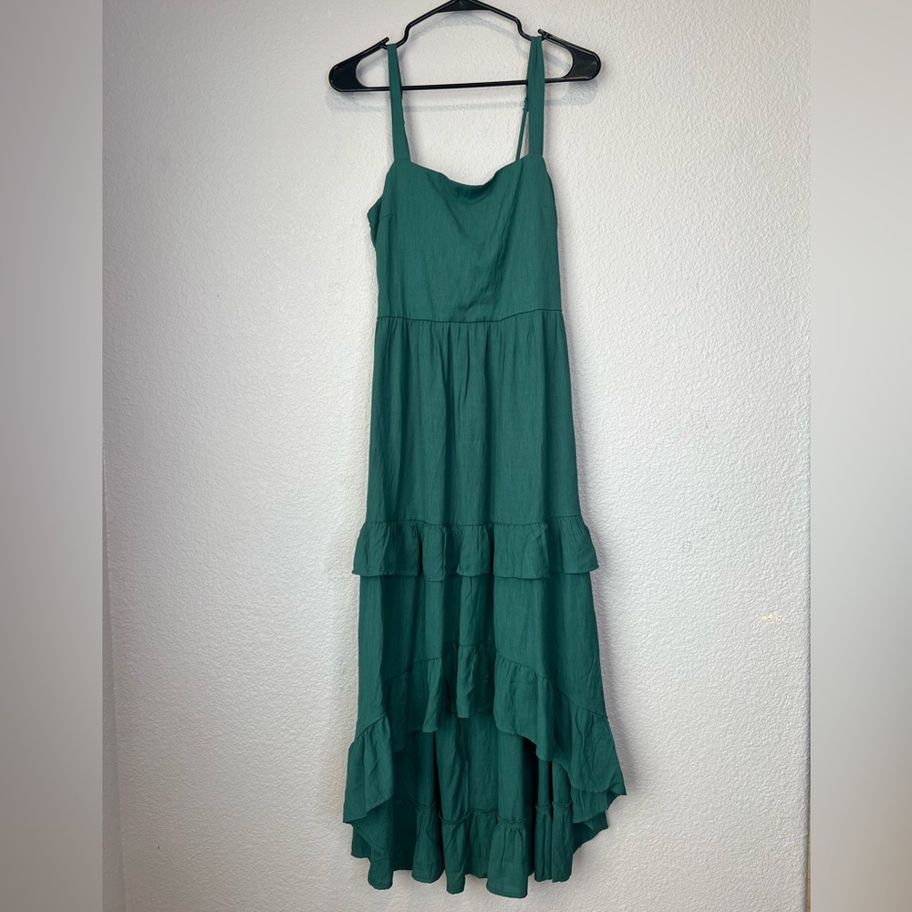 Trixxi Green Tiered Dress, M